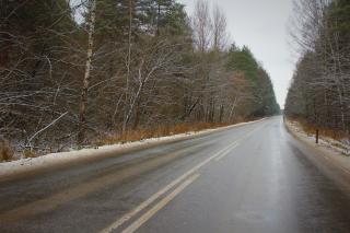 Начало маршрута от города Нерехта, сразу за съездом с центральной дороги до Костромы.